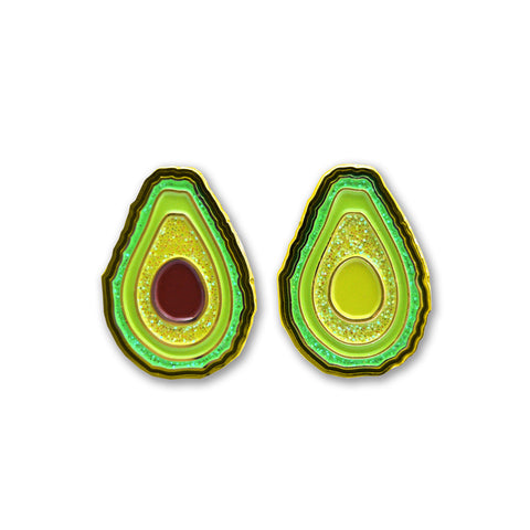 Green Gold - Avocado two pin set - Gold Edition - Pin - Easily Amused - 1