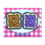 I ❤️ PBJ - Peanut Butter Jelly sandwich pin set - Pin - Easily Amused - 2