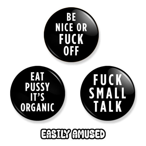 NSFW Button Set - Buttons - Easily Amused - 2