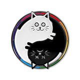 Schrodinger's Yin Yang  - Spinning Cat Pin - Pin - Easily Amused - 1