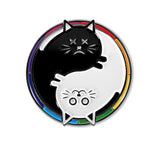 Schrodinger's Yin Yang  - Spinning Cat Pin - Pin - Easily Amused - 2