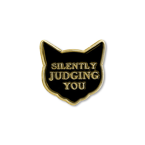 Silently Judging You - Cat Pin - Pin - Easily Amused